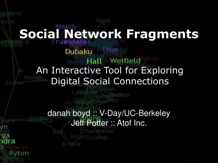 social network fragments