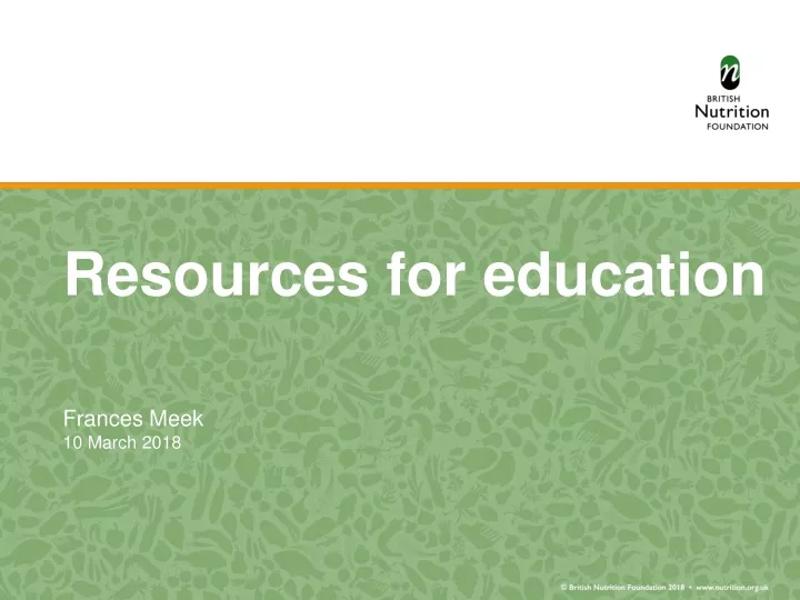 resources for education