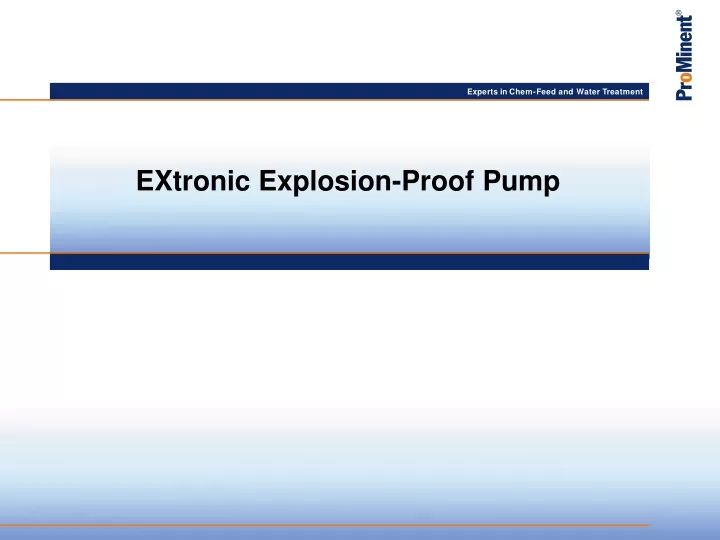 extronic explosion proof pump