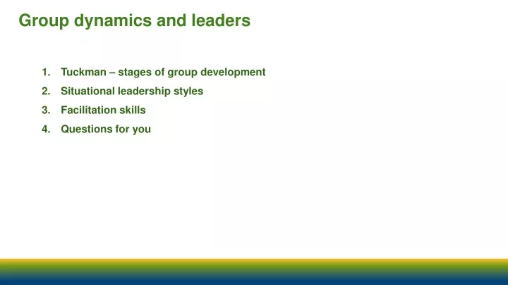 group dynamics and leaders