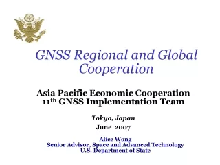 GNSS Regional and Global Cooperation