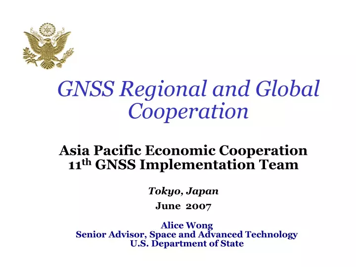 gnss regional and global cooperation