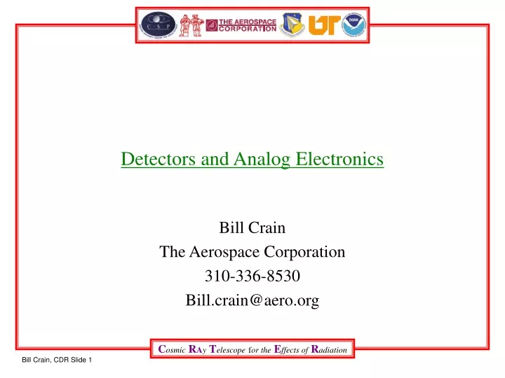 detectors and analog electronics