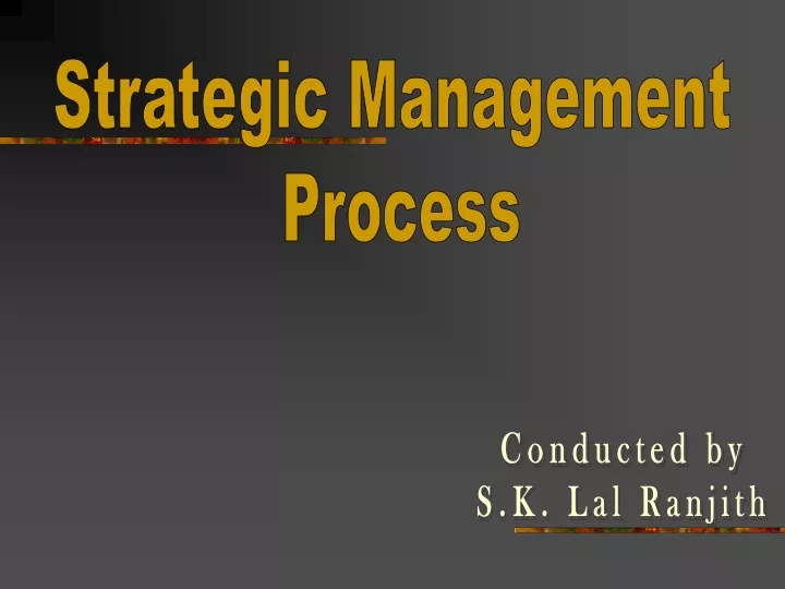 strategic management process