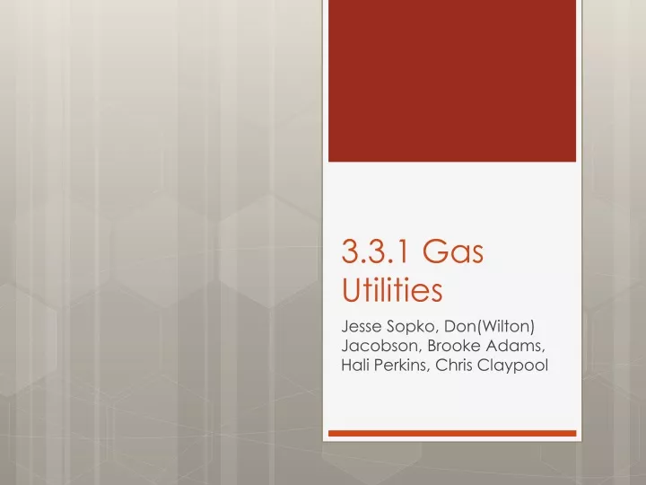 3 3 1 gas utilities