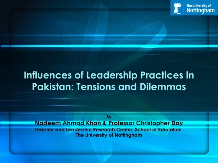 influences of leadership practices in pakistan tensions and dilemmas