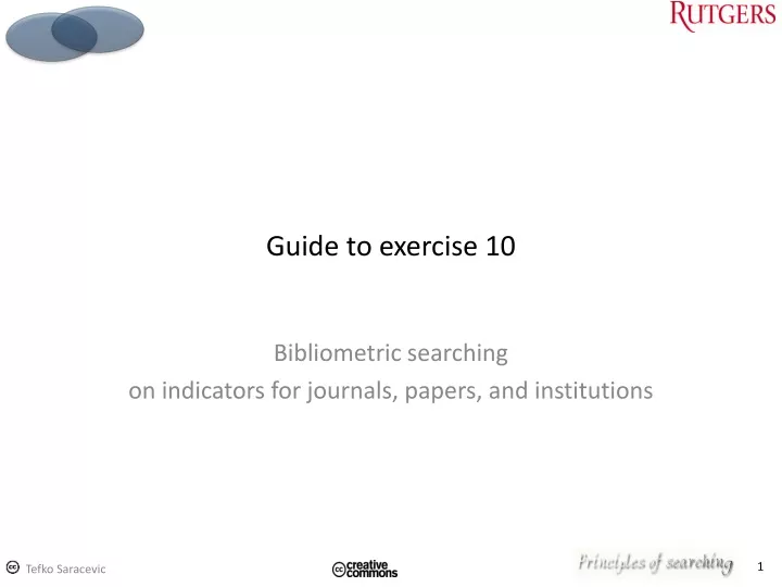 guide to exercise 10
