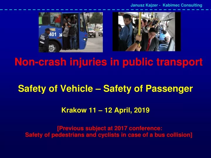 non crash injuries in public transport