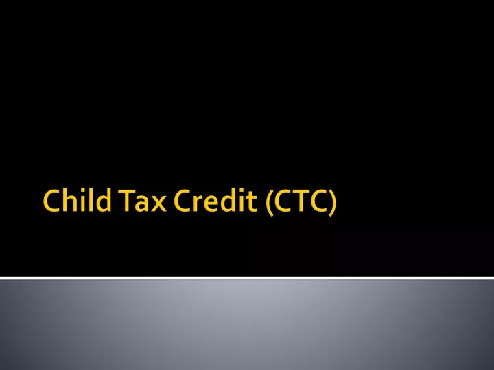 child tax credit ctc