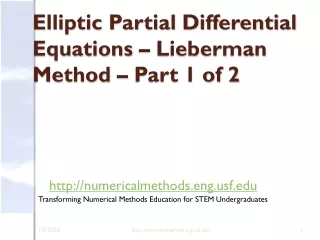Elliptic Partial Differential Equations – Lieberman Method – Part 1 of 2