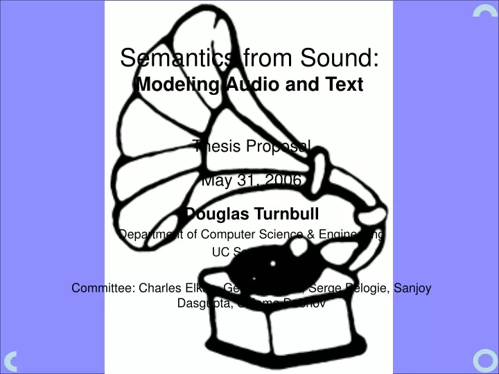 semantics from sound modeling audio and text