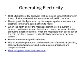 Generating Electricity