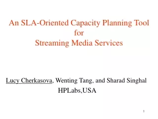 An SLA-Oriented Capacity Planning Tool  for  Streaming Media Services