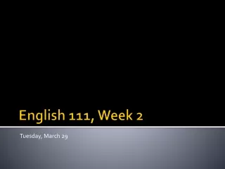 English 111, Week 2