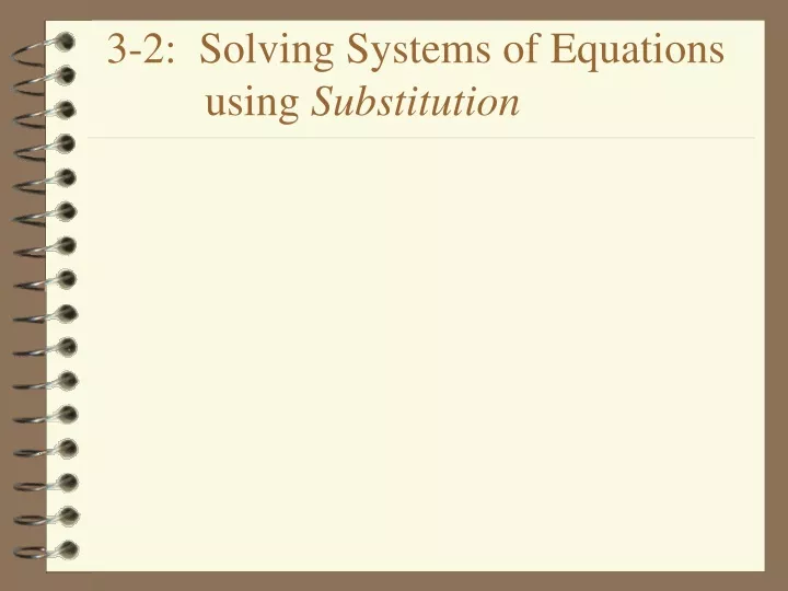 3 2 solving systems of equations using substitution