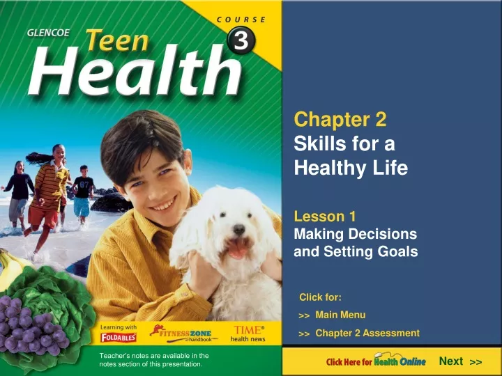 chapter 2 skills for a healthy life