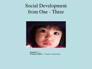 Social Development  from One - Three