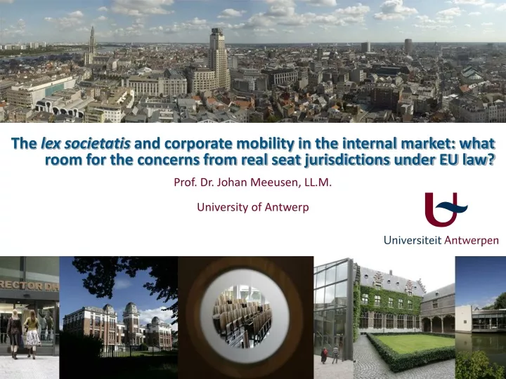 the lex societatis and corporate mobility