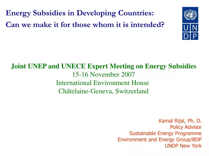 energy subsidies in developing countries