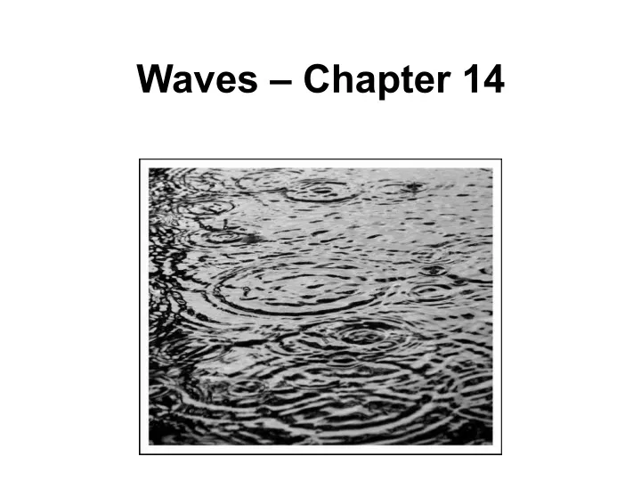 waves chapter 14