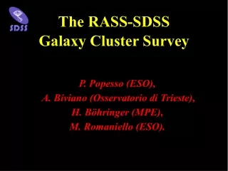 The RASS-SDSS  Galaxy Cluster Survey