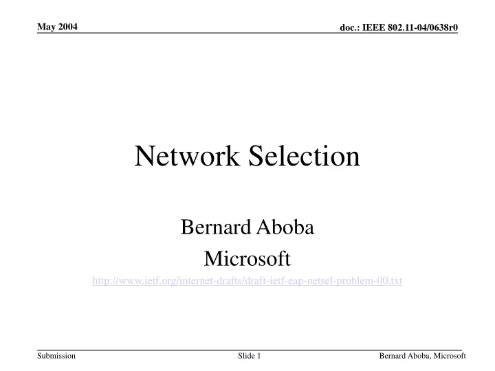 network selection