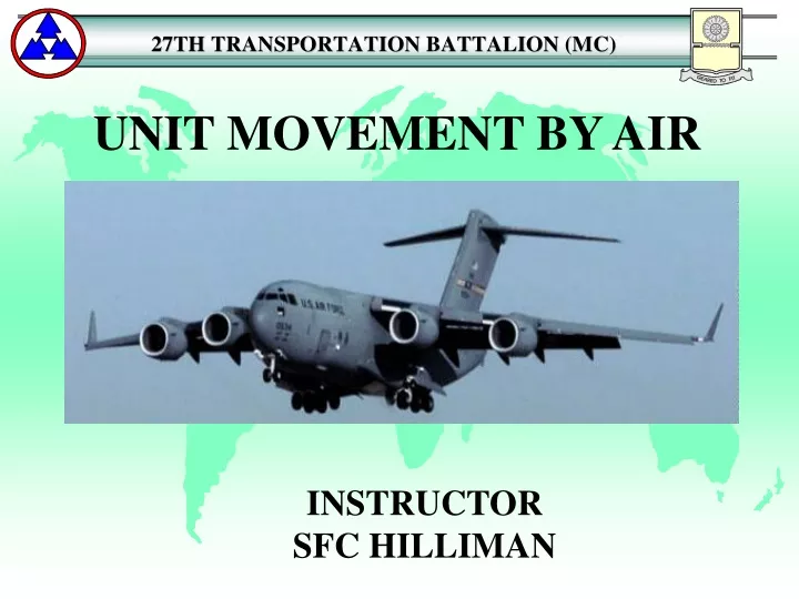 unit movement by air