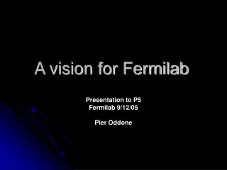 A vision for Fermilab