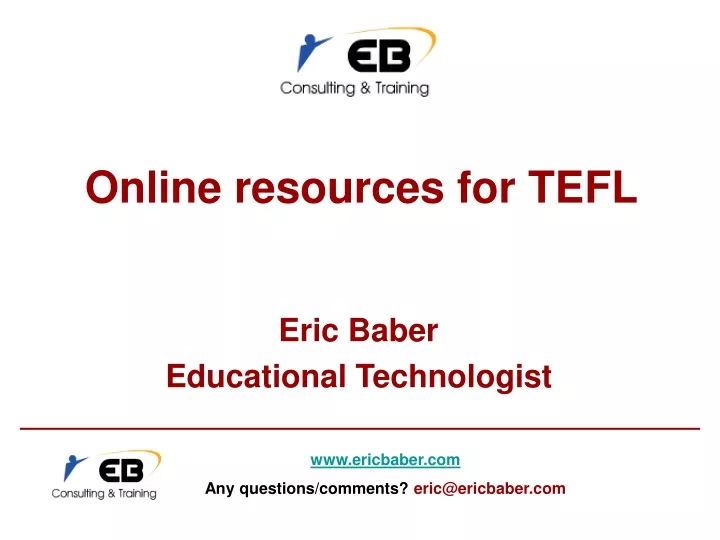 online resources for tefl