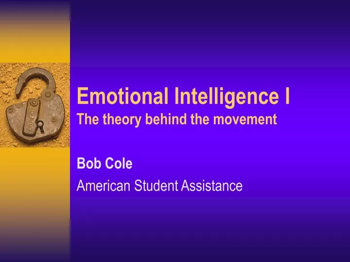 emotional intelligence i the theory behind the movement