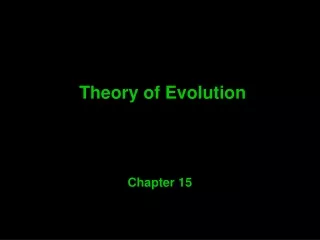 Theory of Evolution