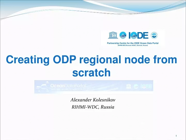 creating odp regional node from scratch