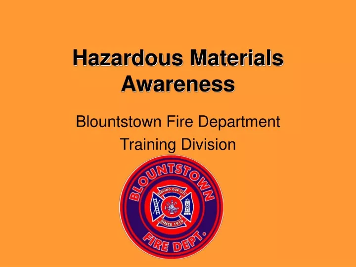 hazardous materials awareness