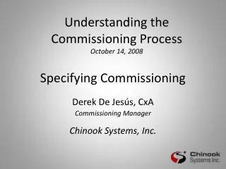 Specifying Commissioning