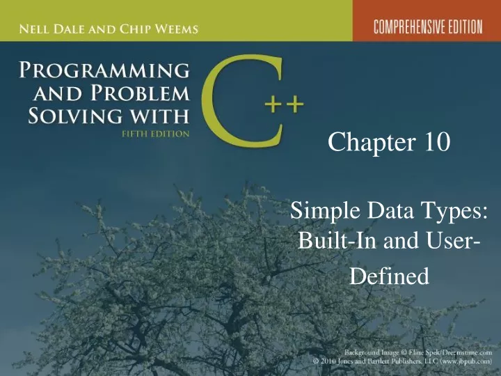 chapter 10 simple data types built in and user defined