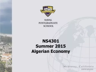NS4301  Summer 2015 Algerian Economy