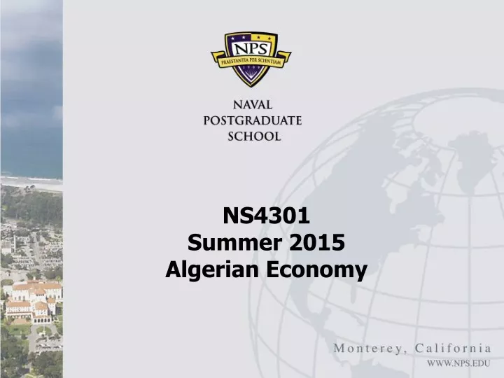 ns4301 summer 2015 algerian economy