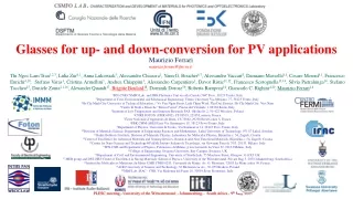 Glasses for up- and down-conversion for PV applications