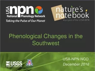 Phenological Changes in the Southwest