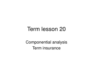 Term lesson 20