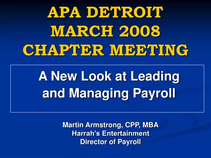 apa detroit march 2008 chapter meeting