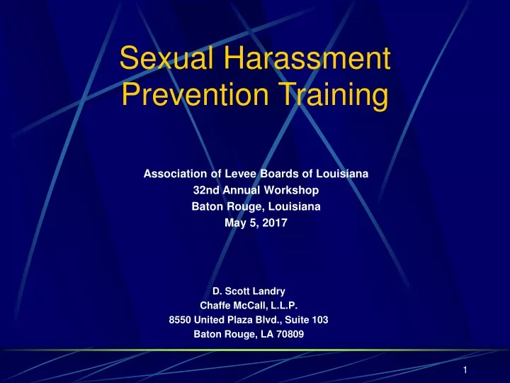 sexual harassment prevention training