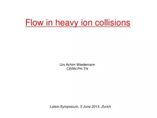 Flow in heavy ion collisions