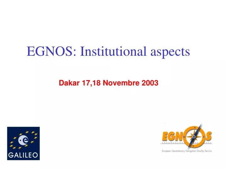 egnos institutional aspects