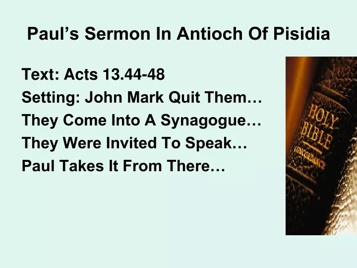 paul s sermon in antioch of pisidia