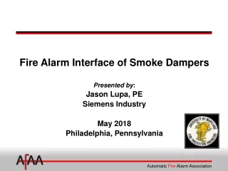 Fire Alarm Interface of Smoke Dampers