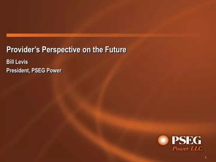 provider s perspective on the future