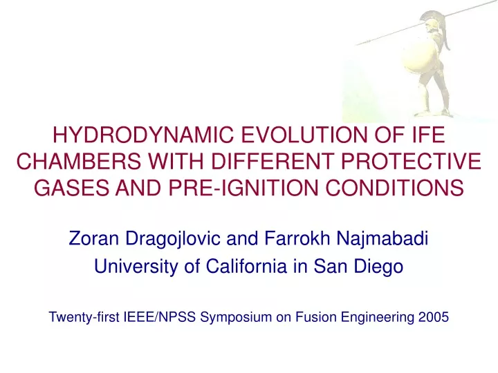 hydrodynamic evolution of ife chambers with different protective gases and pre ignition conditions