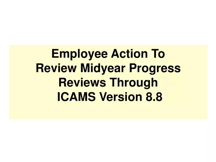 employee action to review midyear progress