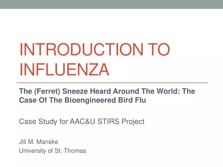 introduction to influenza